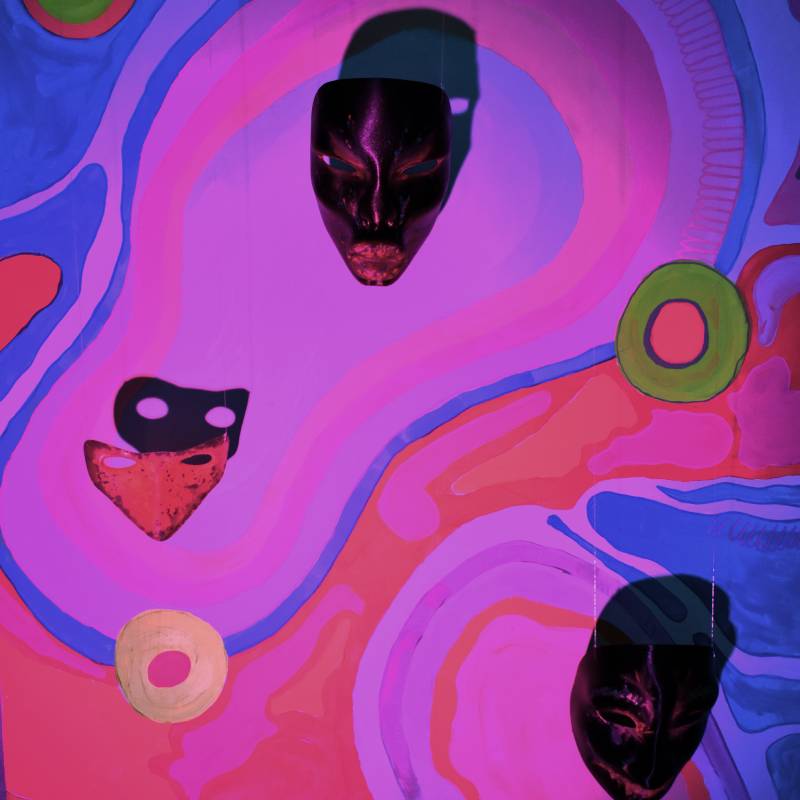 Painting designed to work with RGB lighting