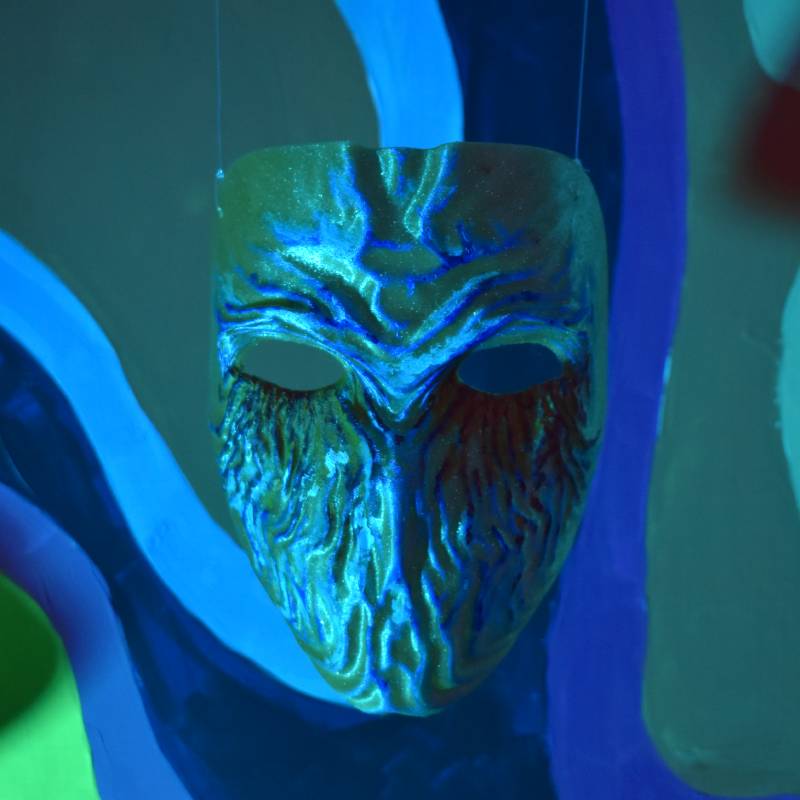 3D printed mask with RGB lighting